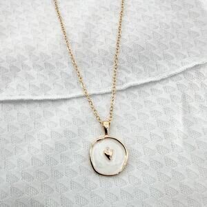 White Heart Necklace, Heart Necklace, Heart Love Necklace, Valentine's Day Gift